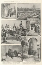 De zomerresidentie van de paus, Leo XIII in de tuinen van het Vaticaan